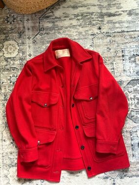 Filson Mackinaw Wool Cruiser Jacket Red Vintage size S